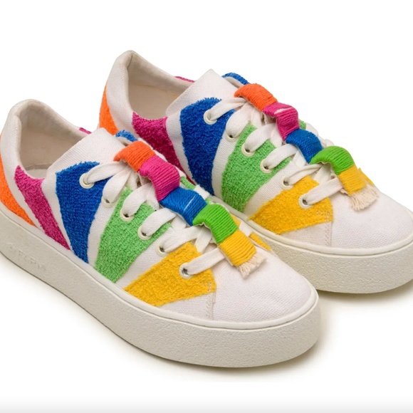 NIB $180 FARM RIO Rainbow Platform Sneaker in size 6.5! - Picture 2 of 5